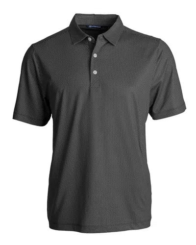 Cutter & Buck Pike Eco Symmetry Print Stretch Recycled Mens Polo In Black