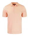 Cutter & Buck Pike Eco Symmetry Print Stretch Recycled Mens Polo In White/college Orange