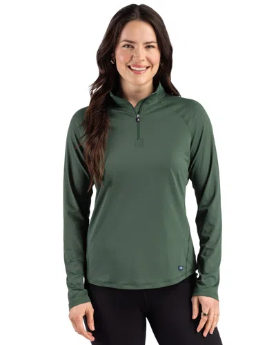 Cutter & Buck Prospect Recycled Featherlight Stretch Womens Quarter Zip In Multi