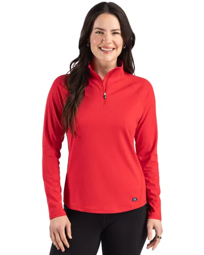 Cutter & Buck Prospect Recycled Featherlight Stretch Womens Quarter Zip In Multi
