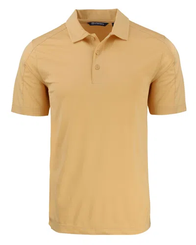 Cutter & Buck Prospect Textured Stretch Mens Short Sleeve Polo Shirt In Sand