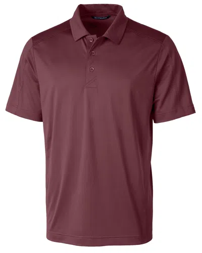 Cutter & Buck Prospect Textured Stretch Mens Short Sleeve Polo Shirt In Burgundy