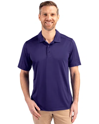 Cutter & Buck Prospect Textured Stretch Mens Short Sleeve Polo Shirt In Purple