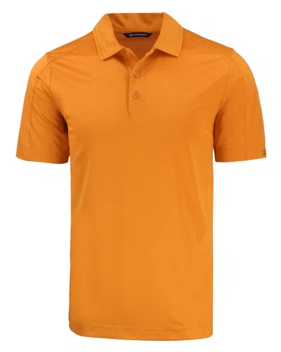 Cutter & Buck Prospect Textured Stretch Mens Short Sleeve Polo Shirt In Orange