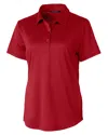 Cutter & Buck Prospect Textured Stretch Womens Short Sleeve Polo Shirt