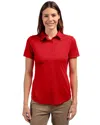 Cutter & Buck Prospect Textured Stretch Womens Short Sleeve Polo Shirt