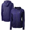 Cutter & Buck Purple Northwestern Wildcats Adapt Eco Knit Hybrid Recycled Full-zip Hoodie In Purple