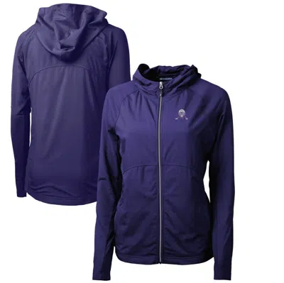 Cutter & Buck Purple Northwestern Wildcats Adapt Eco Knit Hybrid Recycled Full-zip Hoodie