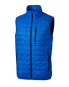 Cutter & Buck Rainier Primaloft Mens Big And Tall Eco Insulated Full Zip Puffer Vest In Blue