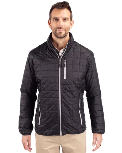 Cutter & Buck Rainier Primaloft Mens Big And Tall Eco Insulated Puffer Jacket In Black