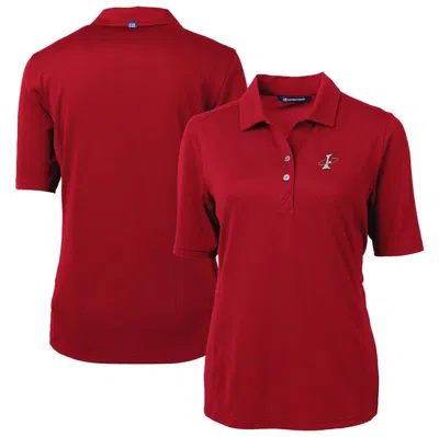 Cutter & Buck Red Albuquerque Isotopes Virtue Drytec Eco Pique Recycled Polo