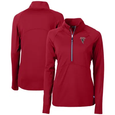 Cutter & Buck Red Atlanta Falcons Throwback Logo Adapt Drytec Eco Knit Stretch Recycled Half-zip Pul