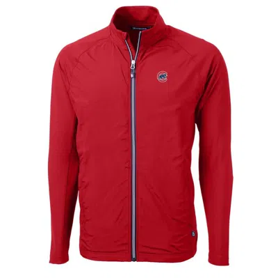 Cutter & Buck Red Chicago Cubs Big & Tall Adapt Eco Knit Full-zip Jacket