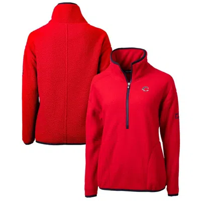 Cutter & Buck Red Cincinnati Reds Americana Logo Cascade Eco Sherpa Fleece Half-zip Pullover Jacket