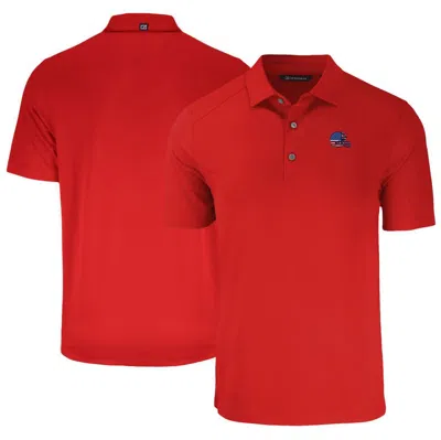 Cutter & Buck Red Cleveland Browns  Americana Forge Eco Stretch Recycled Polo
