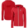 CUTTER & BUCK CUTTER & BUCK  RED DETROIT TIGERS DAYBREAK ECO RECYCLED FULL-ZIP HOODIE