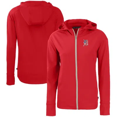 Cutter & Buck Red Detroit Tigers Daybreak Eco Recycled Full-zip Hoodie