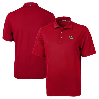 Cutter & Buck Red Lehigh Valley Ironpigs Big & Tall Virtue Eco Pique Recycled Polo