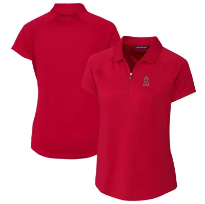 Cutter & Buck Red Los Angeles Angels Drytec Forge Stretch Polo