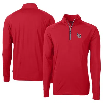 Cutter & Buck Red Louisville Bats Adapt Eco Knit Stretch Recycled Big & Tall Quarter-zip Pullover T
