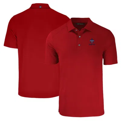 Cutter & Buck Red New Orleans Saints Big & Tall Americana Forge Eco Stretch Recycled Polo
