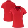 CUTTER & BUCK CUTTER & BUCK  RED NEW YORK YANKEES DAYBREAK ECO RECYCLED V-NECK POLO