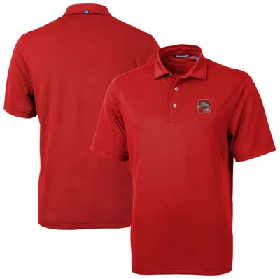Cutter & Buck Red Portland Sea Dogs Virtue Eco Pique Recycled Polo