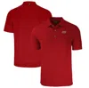 CUTTER & BUCK CUTTER & BUCK RED UIC FLAMES BIG & TALL FORGE ECO STRETCH RECYCLED POLO