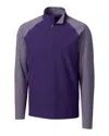 Cutter & Buck Response Hybrid Overknit Quarter Zip Pullover In Purple