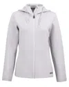 Cutter & Buck Roam Epic Comfort Recycled Womens Full Zip Hooded Jacket In Gray