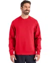 Cutter & Buck Roam Epic Versatility Recycled Crew Neck Mens Pullover In Red