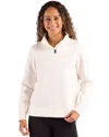 Cutter & Buck Roam Epic Versatility Recycled Womens Quarter Zip Pullover In Neutral