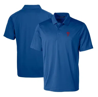 Cutter & Buck Royal Philadelphia Phillies Prospect Textured Stretch Big & Tall Polo In Blue