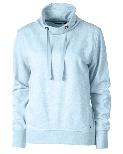 Cutter & Buck Saturday Cotton Blend Womens Funnel Neck Sweatshirt In Multi