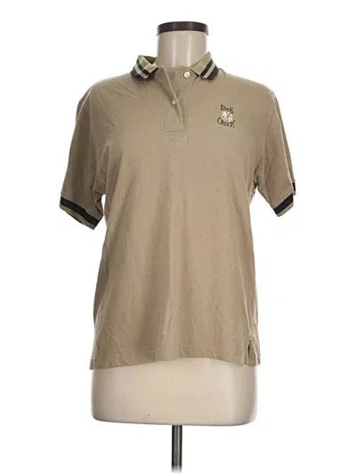 Pre-owned Cutter & Buck Short Sleeve Blouse In Brown