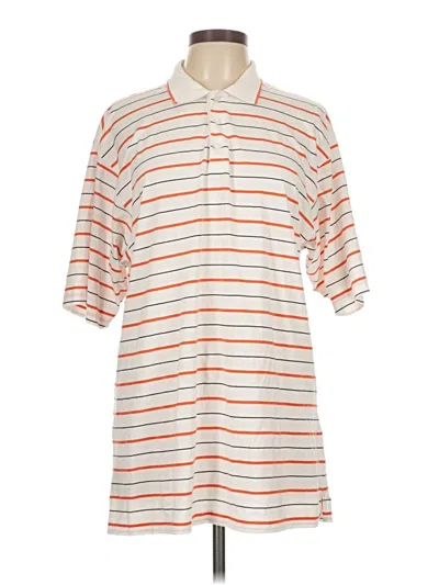 Pre-owned Cutter & Buck Short Sleeve Henley Shirt In Orange