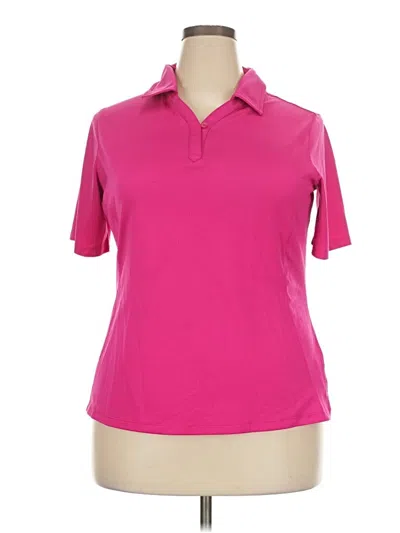 Pre-owned Cutter & Buck Short Sleeve Polo Shirt In Pink