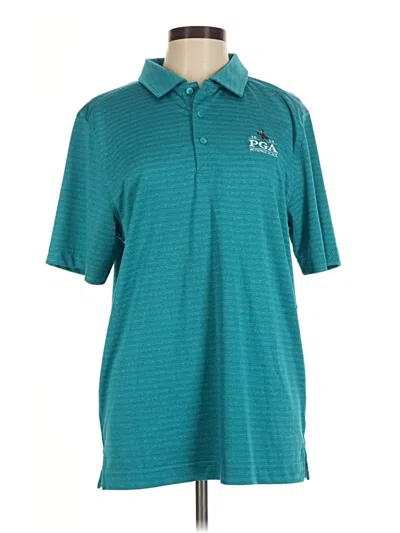 Pre-owned Cutter & Buck Short Sleeve Polo Shirt In Teal