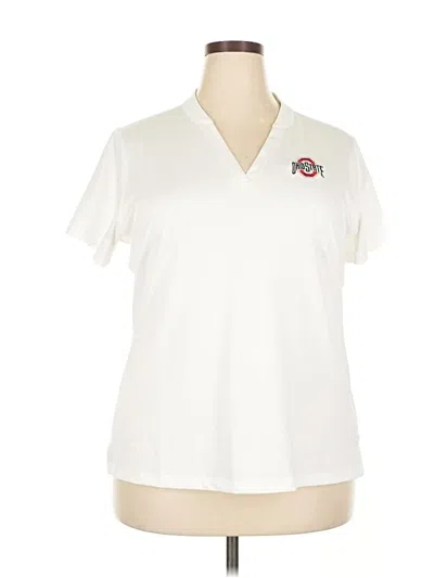 Pre-owned Cutter & Buck Short Sleeve Polo Shirt In White