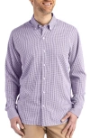 Cutter & Buck Skyline Epic Confidence Check Stretch Button-down Shirt In Multi