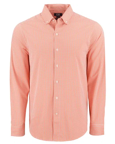 Cutter & Buck Skyline Epic Confidence Recycled Gingham Mens Long Sleeve Dress Shirt In Animal Print