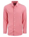 Cutter & Buck Skyline Epic Confidence Recycled Gingham Mens Long Sleeve Dress Shirt In Red