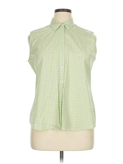 Pre-owned Cutter & Buck Sleeveless Button Down Shirt In Green