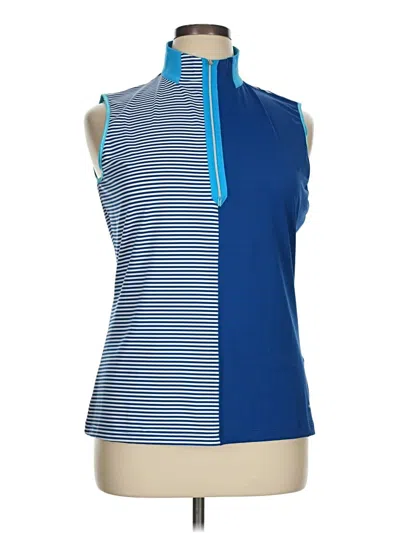 Pre-owned Cutter & Buck Sleeveless Top Blue Halter Neckline Tops