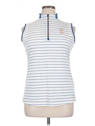 Pre-owned Cutter & Buck Sleeveless Top White Halter Neckline Tops