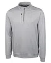 Cutter & Buck Stealth Heathered Mens Big And Tall Quarter Zip Pullover Jacket In Multi