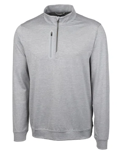 Cutter & Buck Stealth Heathered Mens Big And Tall Quarter Zip Pullover Jacket In Multi