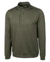 Cutter & Buck Stealth Heathered Quarter Zip Mens Pullover Jacket In Multi
