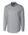 Cutter & Buck Stretch Oxford Stripe Mens Big And Tall Long Sleeve Dress Shirt