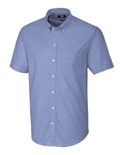 Cutter & Buck Stretch Oxford Mens Big And Tall Short Sleeve Dress Shirt In Multi